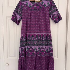 Vintage Vermont country store hundred percent cotton boho Floral Women's Dress